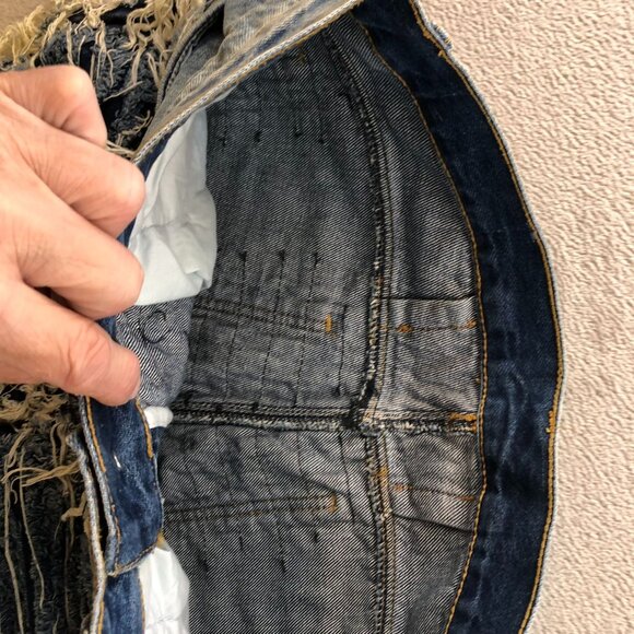 Mnml Men's Jeans Size 33 Distressed Frayed Denim Cotton Blue - Picture 10 of 16